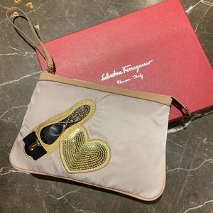 Authentic Salvatore Ferragamo Nylon Cosmetic Pouch